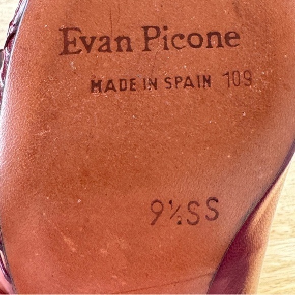PRICE DROP 🔥🔥Vintage 1970's Evan Picone Maroon Pumps Snakeskin‎  | size 9.5 SS - Picture 8 of 11